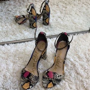 Multi color beautiful heels used once